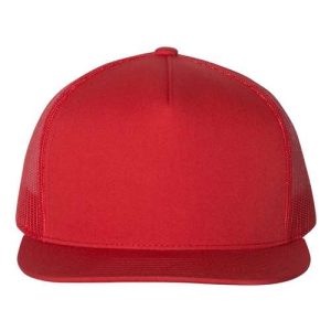 Five-Panel Classic Trucker Cap - Red