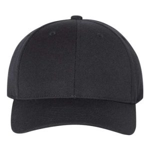 Premium Curved Bill Snapback Cap - Black