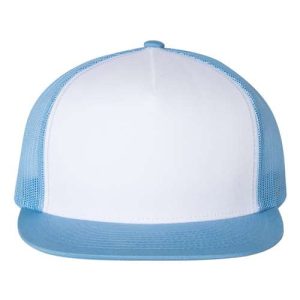 Five-Panel Classic Trucker Cap - Carolina Blue/ White/ Caroline Blue