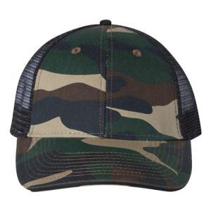 Sandwich Trucker Cap - Green Camo/ Black