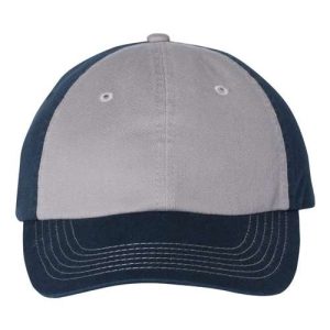 Bio-Washed Classic Dad Hat - Grey/ Navy