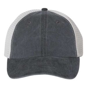 Pigment-Dyed Trucker Cap - Black/ Stone