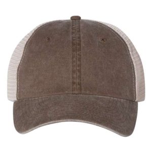 Pigment-Dyed Trucker Cap - Brown/ Stone