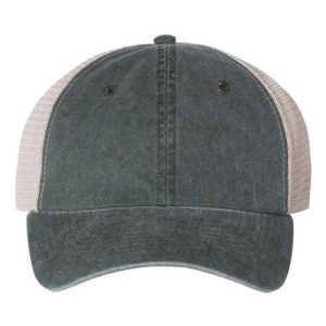 Pigment-Dyed Trucker Cap - Forest/ Stone