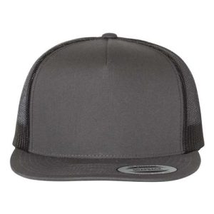 Five-Panel Classic Trucker Cap - Charcoal/ Black