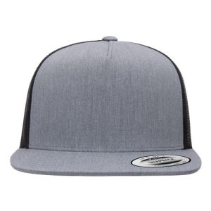 Five-Panel Classic Trucker Cap - Heather/ Black