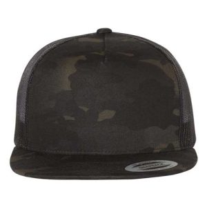 Five-Panel Classic Trucker Cap - Multicam Black/ Black
