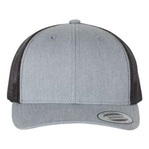 Retro Trucker Cap - Heather Grey/ Black