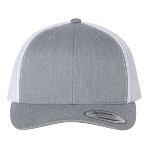Retro Trucker Cap - Heather Grey/ White