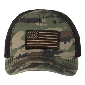 Tactical Cap - Green Camo/ Black
