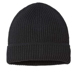 Sustainable Finish Edge Cuffed Beanie - Black