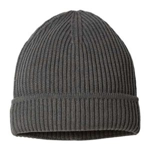 Sustainable Finish Edge Cuffed Beanie - Dark Grey