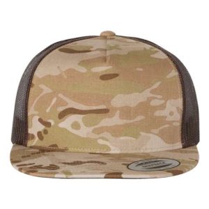 Five-Panel Classic Trucker Cap - Multicam Arid/ Brown