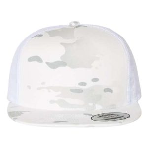 Five-Panel Classic Trucker Cap - Multicam Alpine/ White