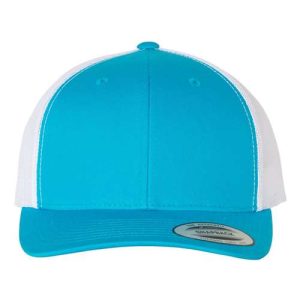 Retro Trucker Cap - Turquoise/ White