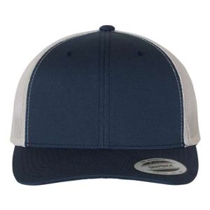Retro Trucker Cap - Navy/ Silver
