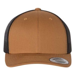 Retro Trucker Cap - Caramel/ Black
