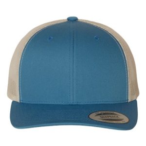 Retro Trucker Cap - Steel Blue/ Silver