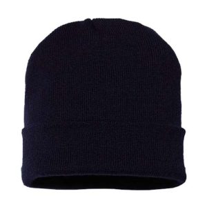 USA-Made 12" Cuffed Beanie - True Navy