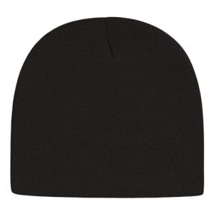 USA-Made 8 1/2" Beanie - Black