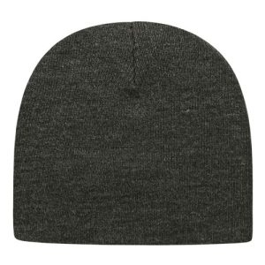 USA-Made 8 1/2" Beanie - Dark Heather Grey