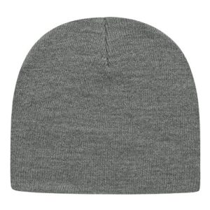 USA-Made 8 1/2" Beanie - Heather Grey