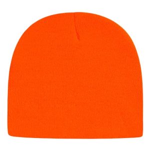 USA-Made 8 1/2" Beanie - Neon Blaze Orange