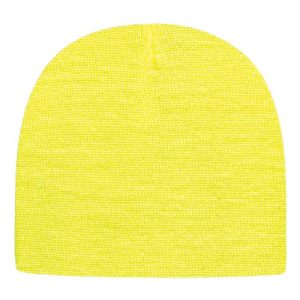 USA-Made 8 1/2" Beanie - Neon Yellow
