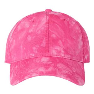 Tie-Dyed Dad Hat - Dark Pink