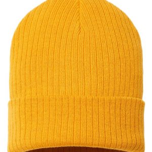 Sustainable Rib Cuffed Beanie - Mustard Yellow