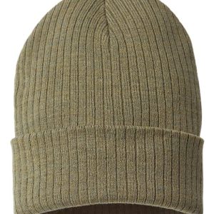 Sustainable Rib Cuffed Beanie - Olive
