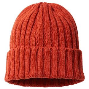 Sustainable Cable Knit Cuffed Beanie - Rusty