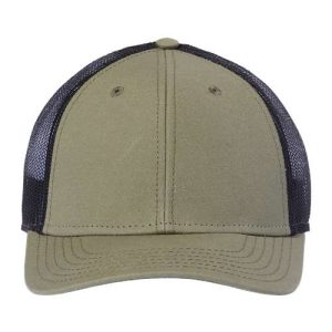 Sustainable Recy Three Trucker Cap - Olive/ Black