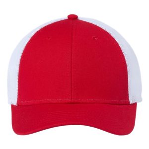 Sustainable Recy Three Trucker Cap - Red/ White