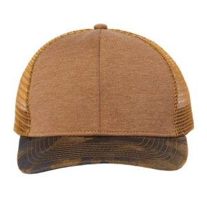 Pique Trucker Cap - Saddle/ Camo