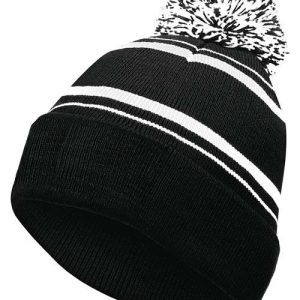 8 1/2" Homecoming Beanie - Black/ White