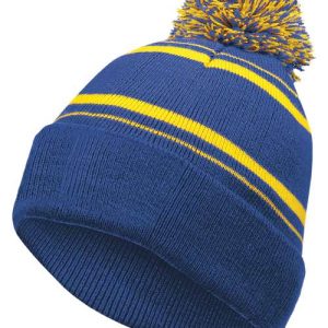 8 1/2" Homecoming Beanie - Royal/ Light Gold