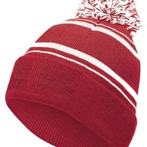 8 1/2" Homecoming Beanie - Scarlet/ White