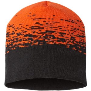 USA-Made Static Beanie - Black/ Deep Orange