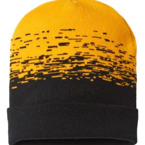 USA-Made Static Cuffed Beanie - Black/ Gold
