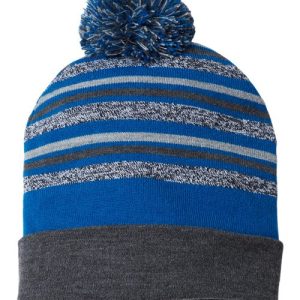 USA-Made Striped Beanie - True Royal