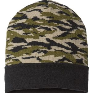 USA-Made Camo Cuffed Beanie - Vintage Tiger Camo
