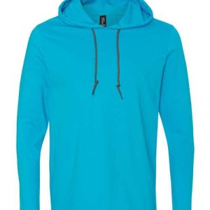 Unisex Softstyle® Lightweight Hooded Long Sleeve T-Shirt