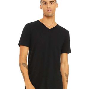 Unisex Textured Jersey V-Neck Tee