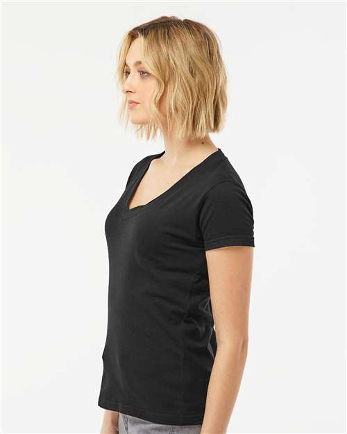 Women's Fine Jersey V-Neck T-Shirt - Image 5