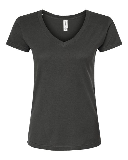 Women's Fine Jersey V-Neck T-Shirt - Image 7