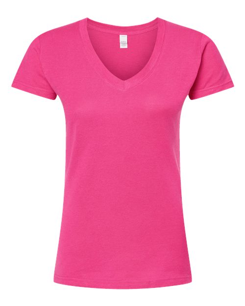 Women's Fine Jersey V-Neck T-Shirt - Image 13