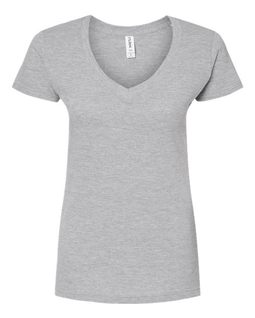 Women's Fine Jersey V-Neck T-Shirt - Image 19