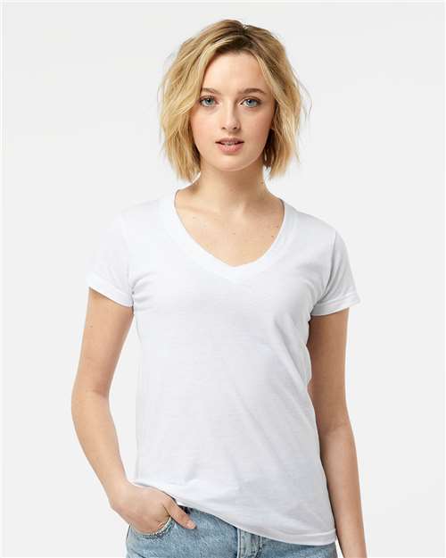 Women's Fine Jersey V-Neck T-Shirt - Image 28