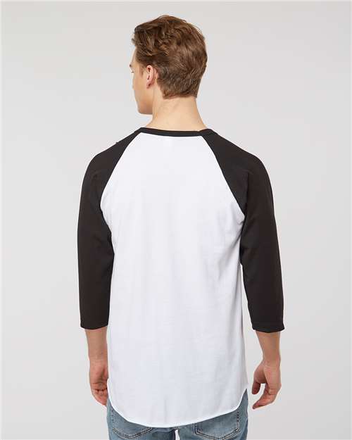 Unisex Fine Jersey Raglan T-Shirt - Image 6